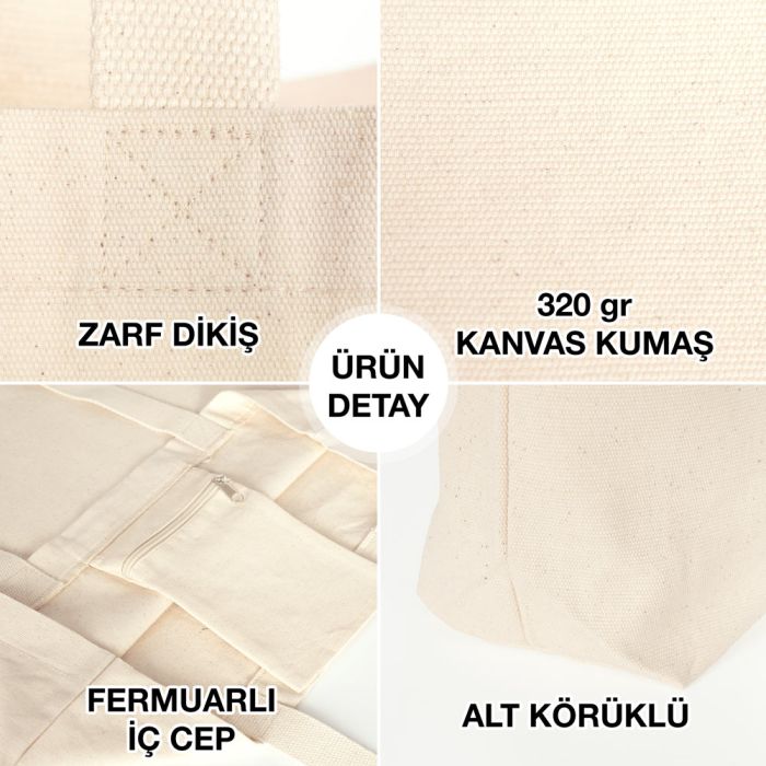 Ham Kanvas Plaj Çantası