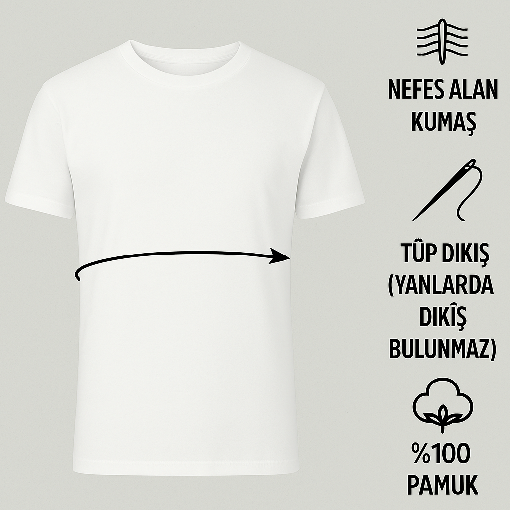 Promosyon Tişört - Pamuklu, Yuvarlak Yaka