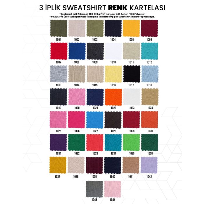Beyaz Kapüşonlu Sweatshirt Şardonsuz Baskılı - Baskısız