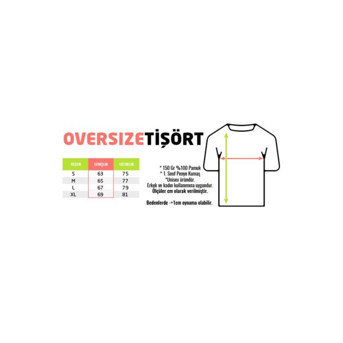Beyaz Oversize Tişört