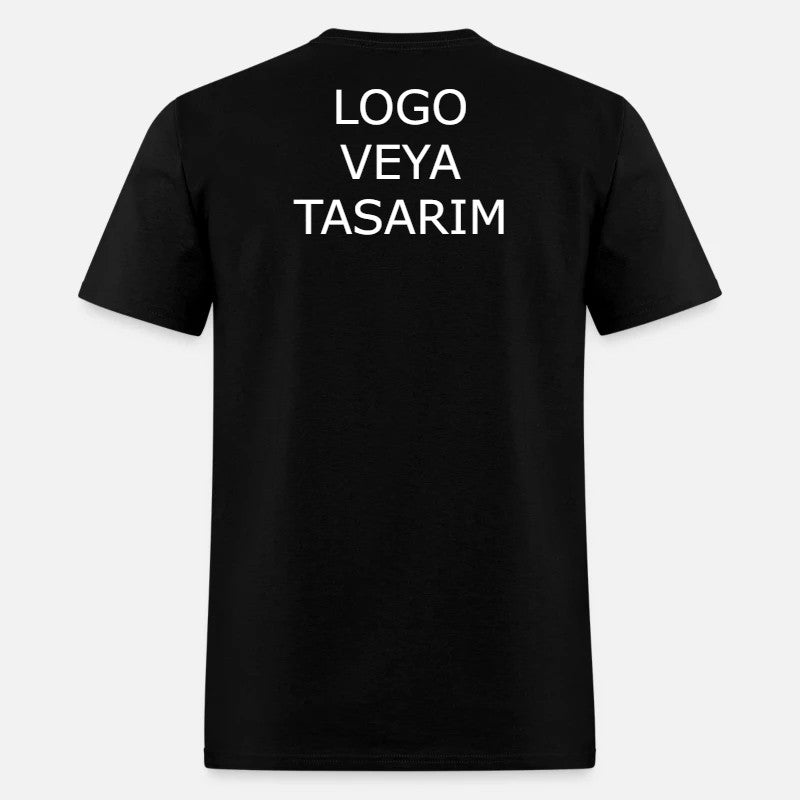 Siyah Yuvarlak Yaka Tişört Nakış - Baskılı - Baskısız Toptan Veya Perakende
