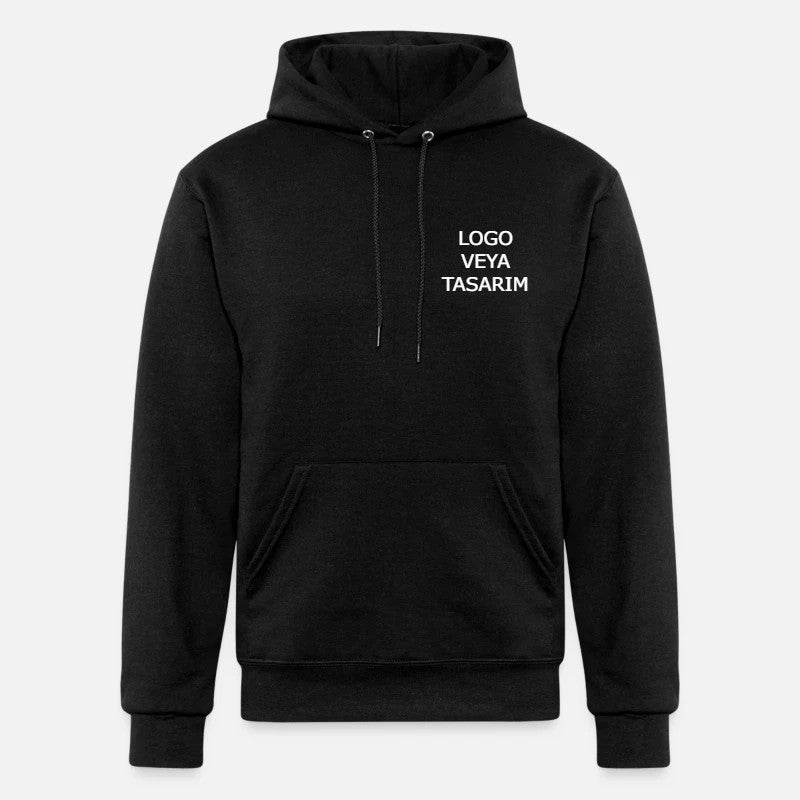 Siyah Kapüşonlu Sweatshirt Baskılı - Baskısız