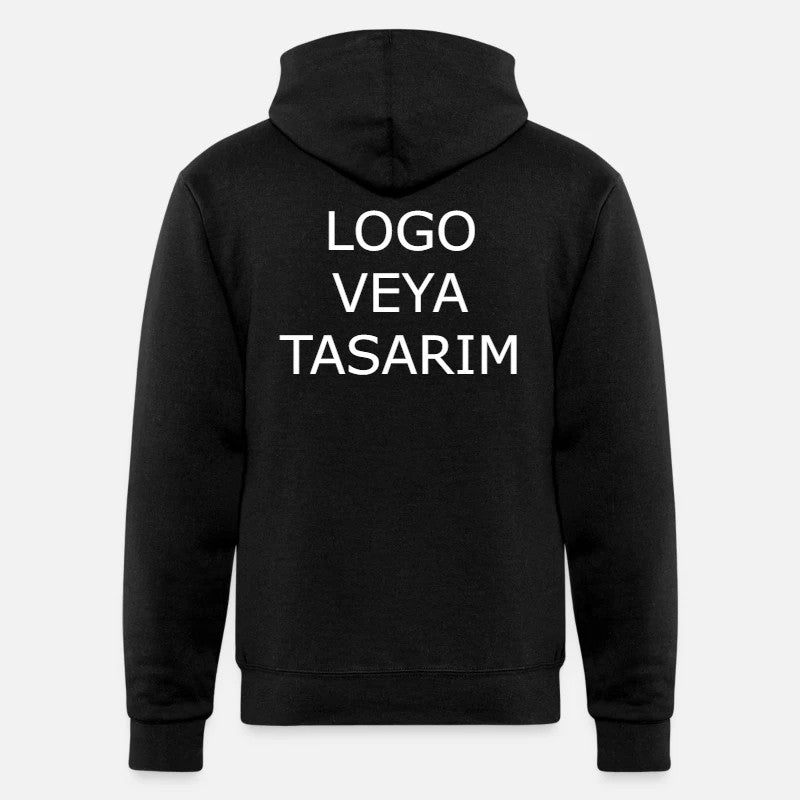 Siyah Kapüşonlu Sweatshirt Baskılı - Baskısız