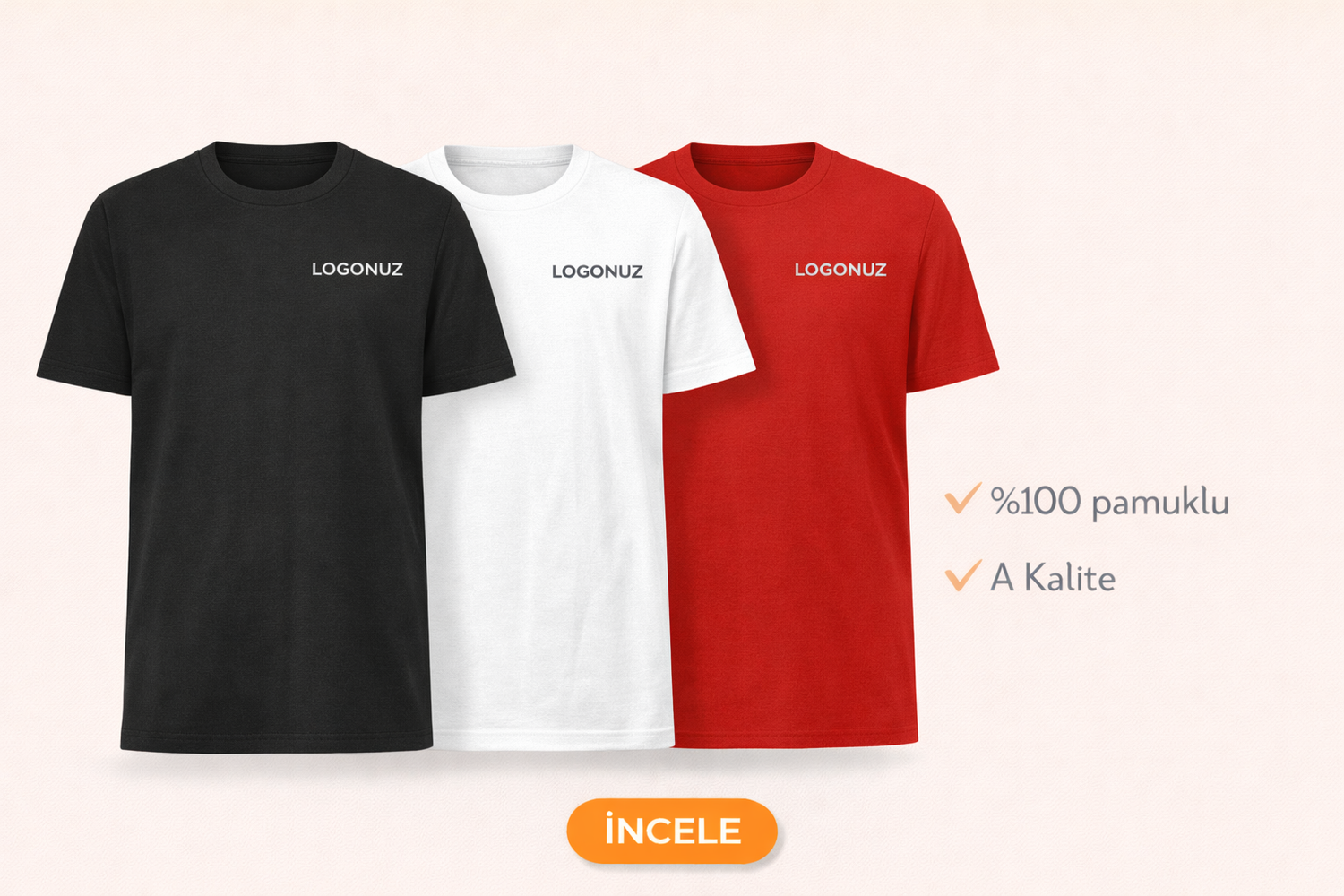 Yuvarlak Yaka Tişörtler